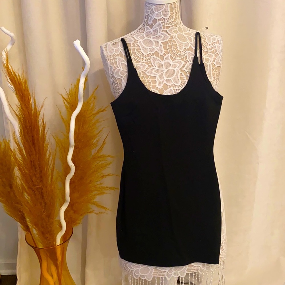 Akira basic black bodycon mini dress size S